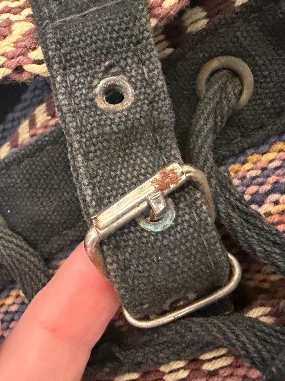 Mini Boho Style Purple Backpack - Picture 3 of 7